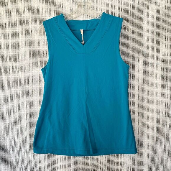 Lululemon Turquoise V-Neck Tank Top size 10 - Picture 1 of 6
